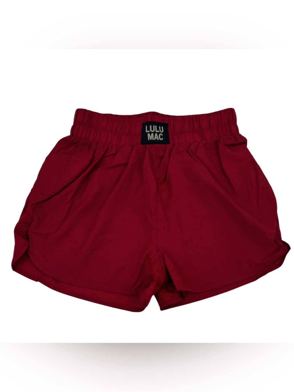 Lulu Mac Women's Red Elastic-Waist Shorts